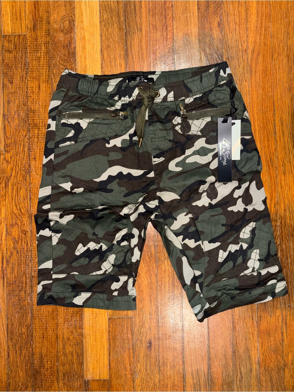 Men's Camo Cargo Shorts - Olive Green Camo